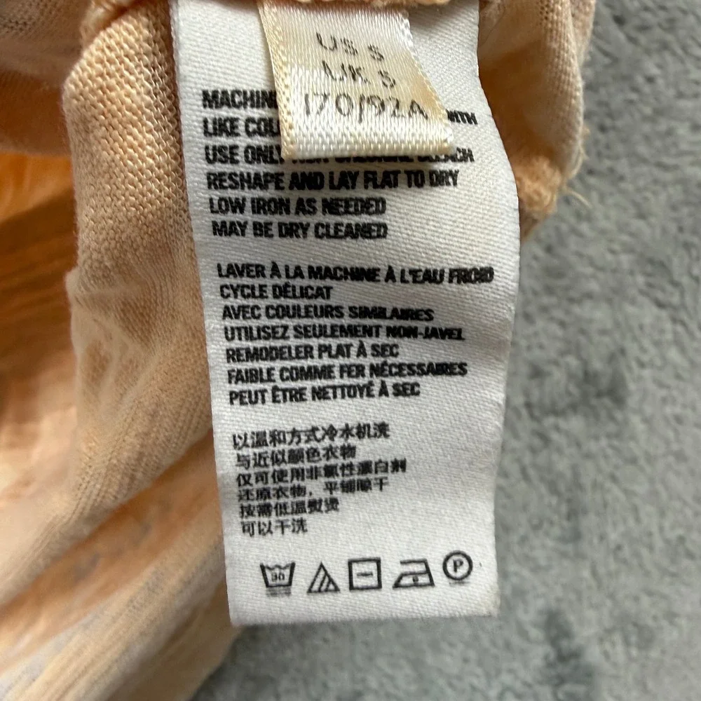 Free People We The Free Astrid Burnout Tee in Apricot Womens Size Small - Picture 6 of 8